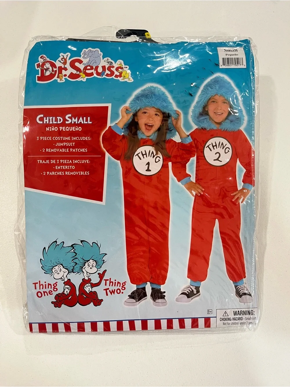 Dr. Seuss Thing 1 Red One-Piece with Blue Trim